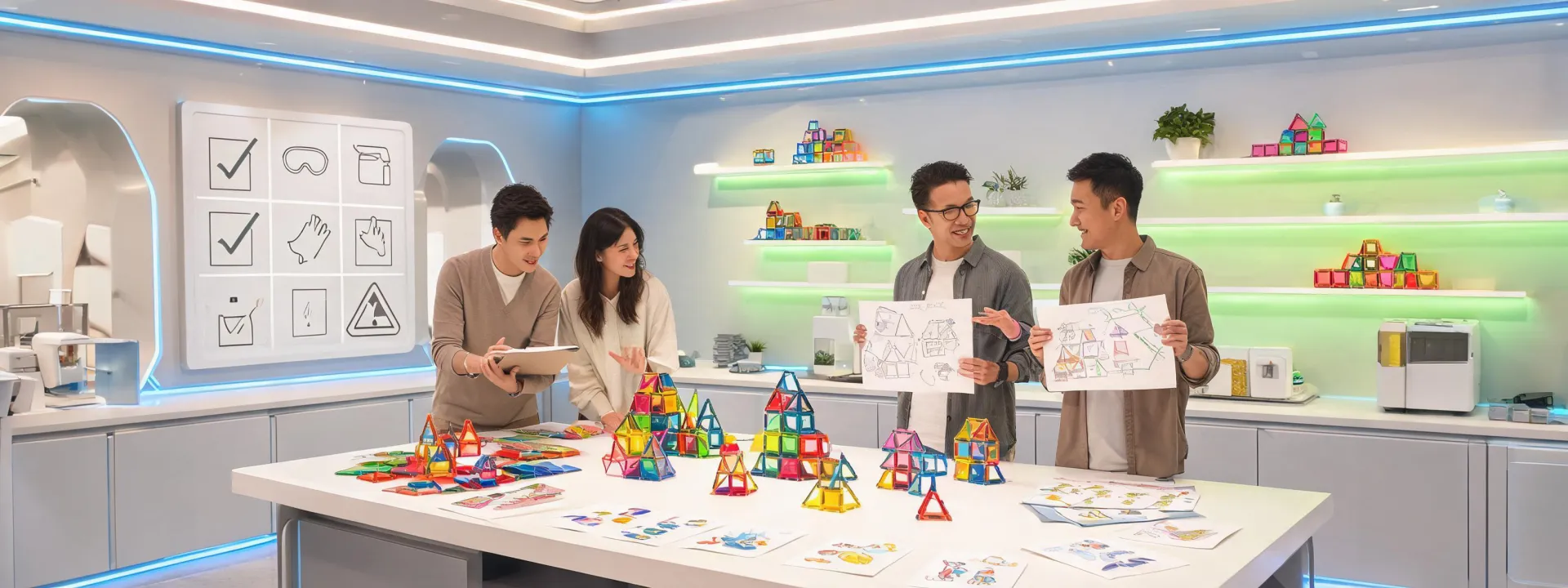 Magna Tiles STEM service planning scene
